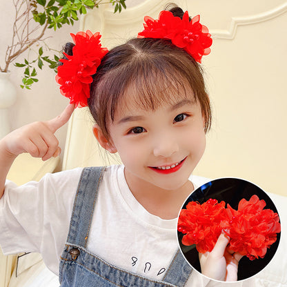 Kids Hair Accessory Cute Girl Hair Tie Flower Headband Elastic Band