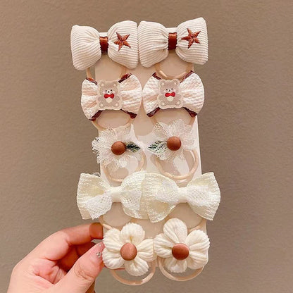 Kids Elastic Band Hair Tie Cute Bow Gentle on Hair Hair Tie Headband Girl Head Accessory