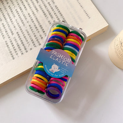 Colorful Elastic Band High Elasticity Gentle on Hair Hair Tie Kids Headband Small Elastic Band