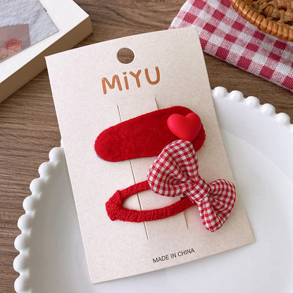 Kids Fabric Hairpin Bow Hair Clip Hair Accessory