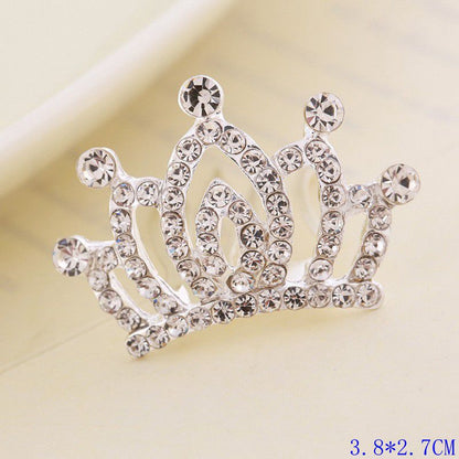 Kids Heart Hair Accessory Crystal Pearl