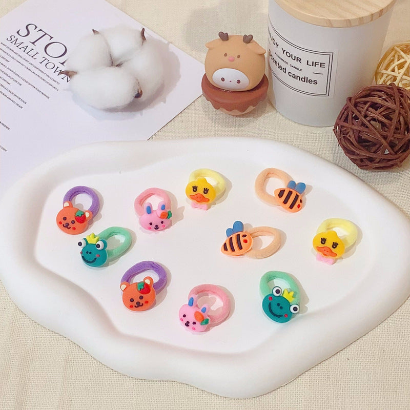 Kids Hair Tie Cute Hair Tie High Elasticity Gentle on Hair Elastic Band Towel Ring Hair Tie Kids