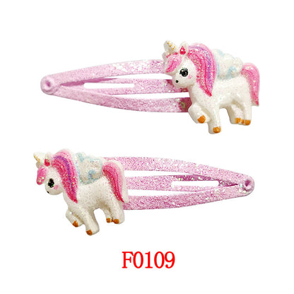 Kids Hair Accessory Cute Cartoon Flyaway Hair Clip Gentle on Hair BB Side Clip