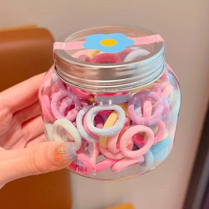 Kids Elastic Band High Elasticity Hair Tie Gentle on Hair Girl Elastic Band 100