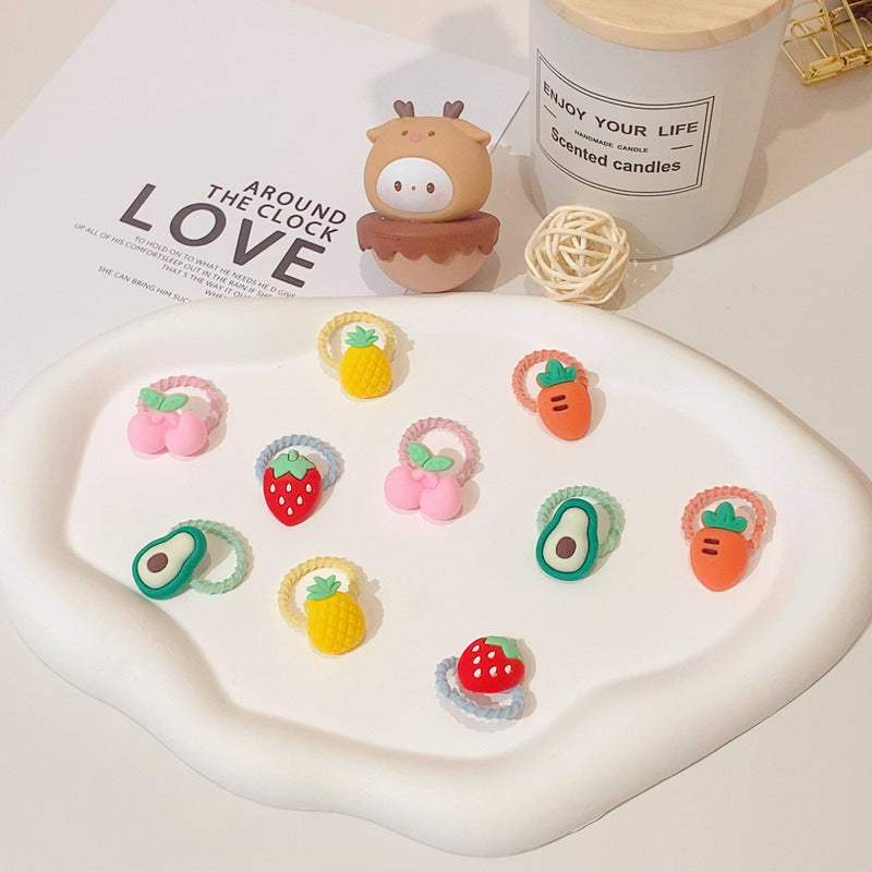 Kids Hair Tie Cute Hair Tie High Elasticity Gentle on Hair Elastic Band Towel Ring Hair Tie Kids