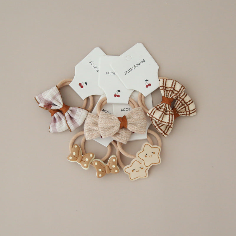 A158 Kids Head Accessory Bow Elastic Band Set 1