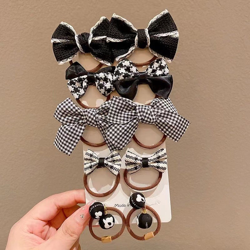 Kids Elastic Band Hair Tie Cute Bow Gentle on Hair Hair Tie Headband Girl Head Accessory