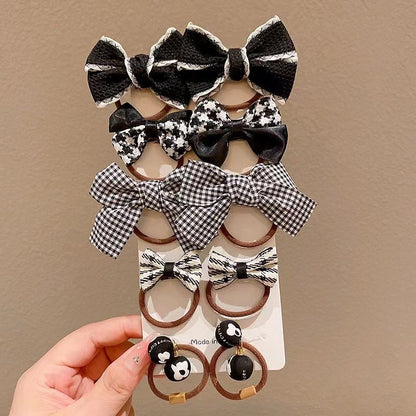 Kids Elastic Band Hair Tie Cute Bow Gentle on Hair Hair Tie Headband Girl Head Accessory