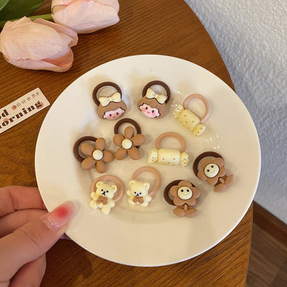 Small Kids Elastic Band High Elasticity Hair Tie Cartoon Hair Tie