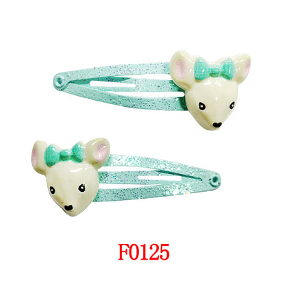 Kids Hair Accessory Cute Cartoon Flyaway Hair Clip Gentle on Hair BB Side Clip