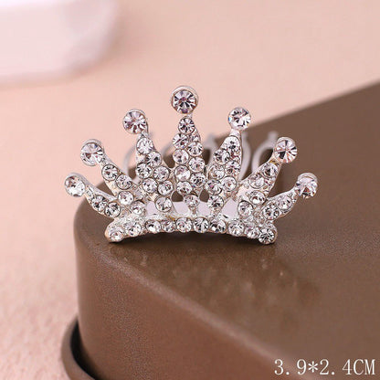 Kids Heart Hair Accessory Crystal Pearl