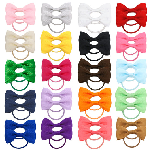 2 Bow Hair Tie Girl Headband Hair Tie Elastic Band