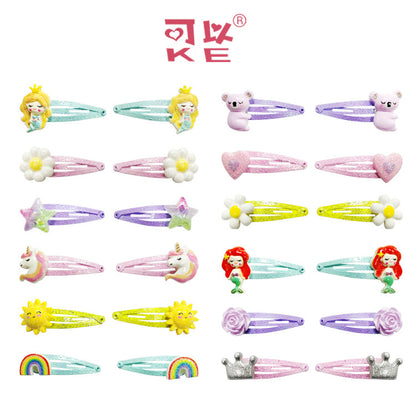 Kids Hair Accessory Cute Cartoon Flyaway Hair Clip Gentle on Hair BB Side Clip