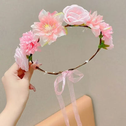 Kids Hair Accessory Girl Flower Pearl Head Accessory