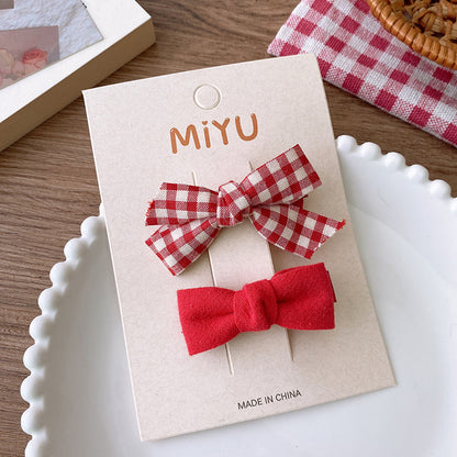 Kids Fabric Hairpin Bow Hair Clip Hair Accessory