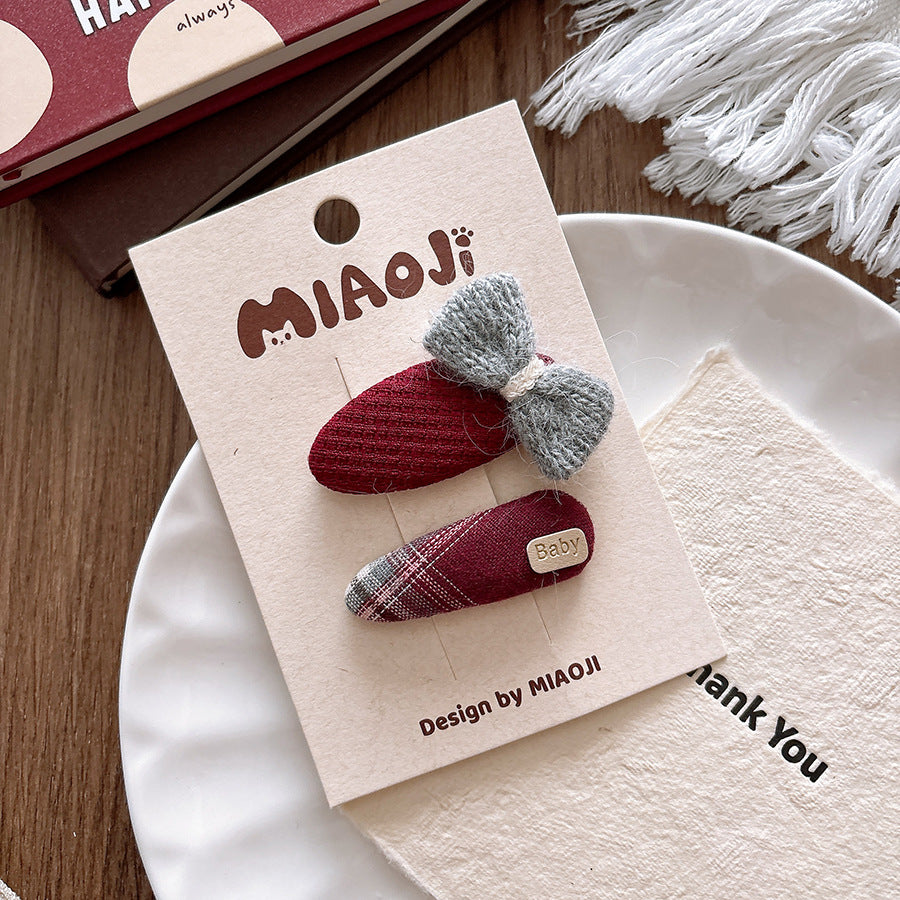 Kids Fabric Hairpin Bow Hair Clip Hair Accessory