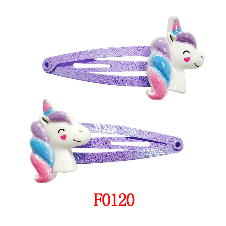 Kids Hair Accessory Cute Cartoon Flyaway Hair Clip Gentle on Hair BB Side Clip