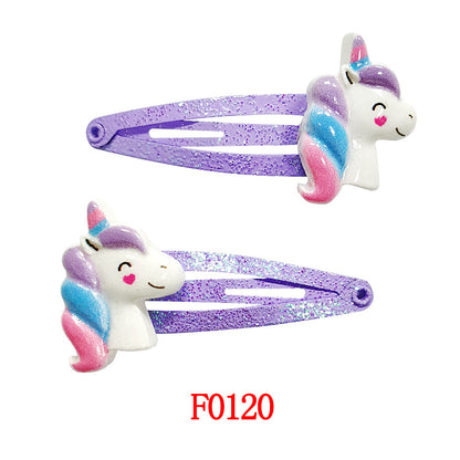 Kids Hair Accessory Cute Cartoon Flyaway Hair Clip Gentle on Hair BB Side Clip