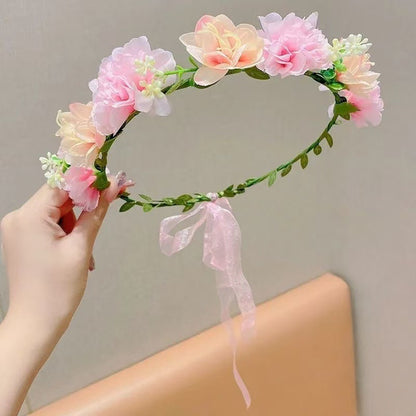 Kids Hair Accessory Girl Flower Pearl Head Accessory