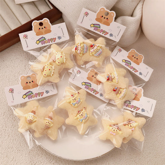 Cartoon Star Hair Clip Forehead Bangs Clip Cute Hairpin Kids Flyaway Hair