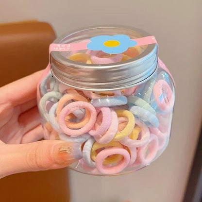 Kids Elastic Band High Elasticity Hair Tie Gentle on Hair Girl Elastic Band 100