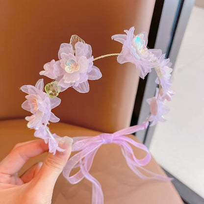 Kids Hair Accessory Girl Flower Pearl Head Accessory