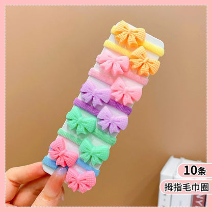 Kids Hair Tie Cute Hair Tie High Elasticity Gentle on Hair Elastic Band Towel Ring Hair Tie Kids