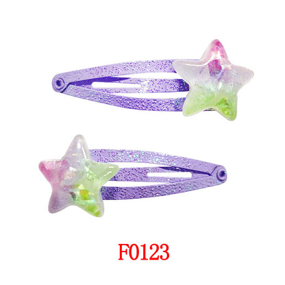 Kids Hair Accessory Cute Cartoon Flyaway Hair Clip Gentle on Hair BB Side Clip