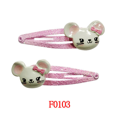 Kids Hair Accessory Cute Cartoon Flyaway Hair Clip Gentle on Hair BB Side Clip